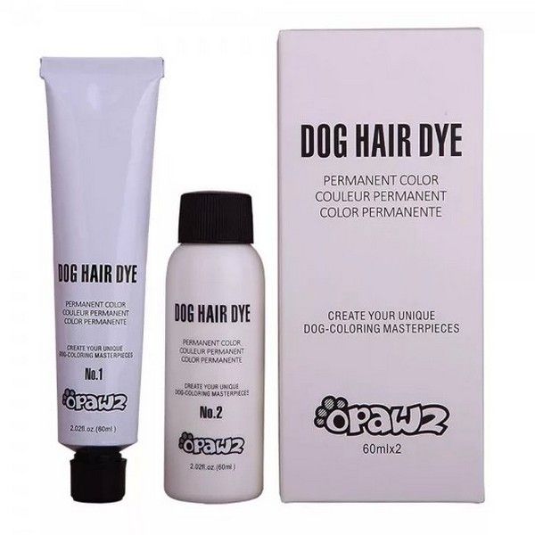 Черная краска и окислитель Opawz Dog Hair Dye Super Black 2х60мл