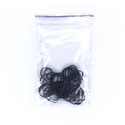Черные грумерские резинки упаковка 50 шт. артикул ING-9020 BLK 50 шт фото, цена gr_21043-01, фото 1