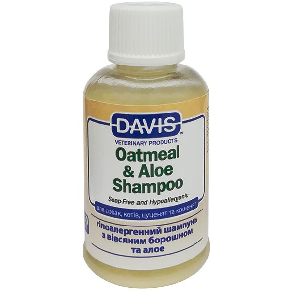 Шампунь для животных без мыла Davis Oatmeal Aloe 12:1 - 50 мл.