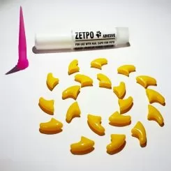 Фото Антіцарапкі для кігтів жовті 20 шт, розмір M. - 1