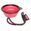 Складная поилка для собак с карабином Heiniger Drinking bowl for dogs red