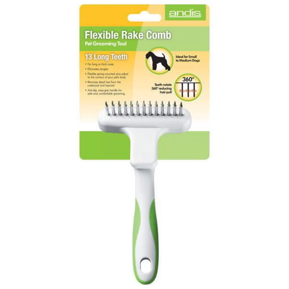 Расческа грабли для собак Andis Flexible Rake Comb - 4