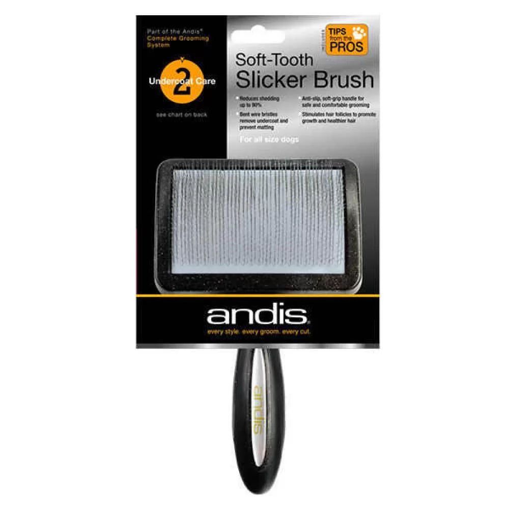 Пуходерка-слікер Andis Premium Soft-Tooth Slicker Brush - 4