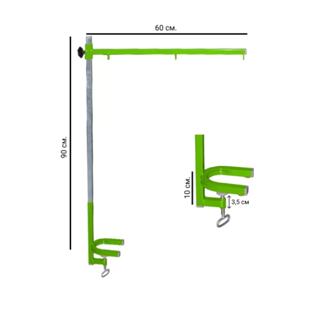 Кронштейн на стіл для грумінгу тварин Groomer-KR2 Green - 2