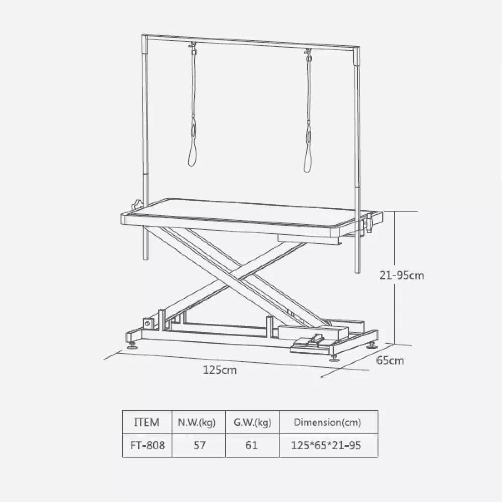 Стіл для грумінгу тварин на електро підйомнику Shernbao FT-808 - 3