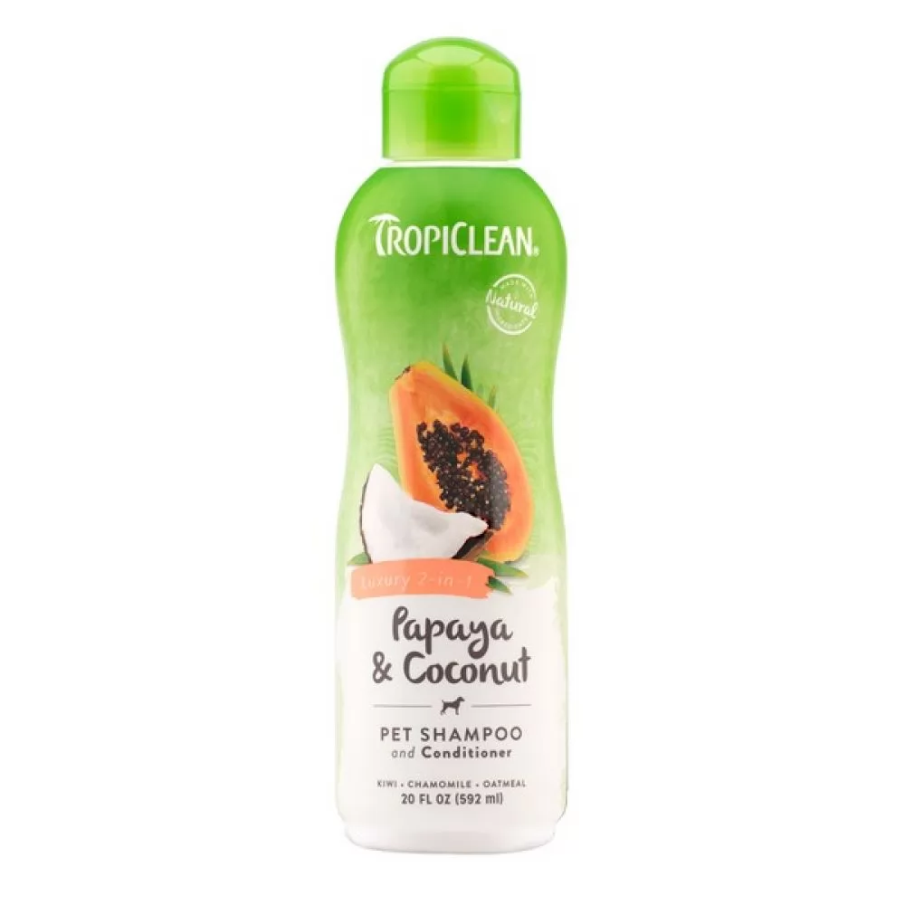 Шампунь-кондиціонер Tropiclean Papaya and Coconut 2 в 1; 592 мл.