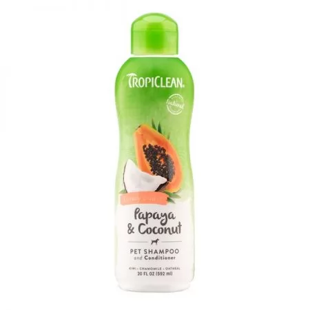 Фото Шампунь-кондиціонер Tropiclean Papaya and Coconut 2 в 1; 592 мл. - 1