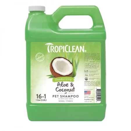 Фото Шампунь Tropiclean Aloe and Coconut 1:16 дезодорирующий 3,78 л. - 1