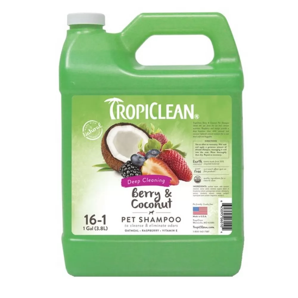 Шампунь Tropiclean Berry and Coconut 1:16 глубокая очистка 3,78 л.