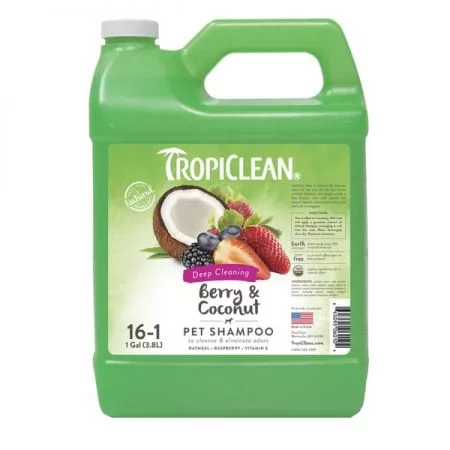 Фото Шампунь Tropiclean Berry and Coconut 1:16 глубокая очистка 3,78 л. - 1