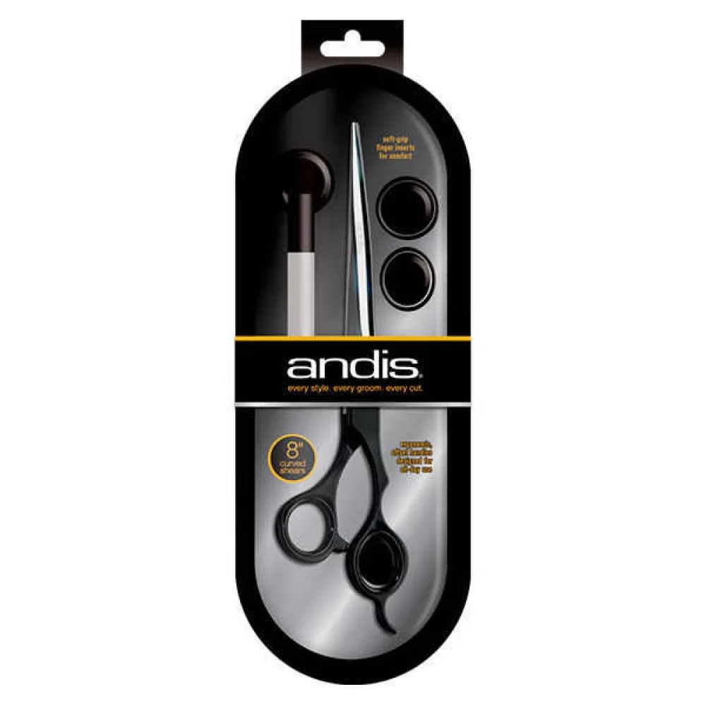 Закругленные ножницы для стрижки собак Andis Curved Shear 8 дюймов - 3