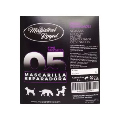 Характеристики Восстанавливающая маска для шерсти животных Magistral Royal Mascarilla 100 мл. 