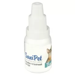 Фото Гігієнічний лосьйон-краплі для вух собак та котів SaniPet 15 мл. - 2