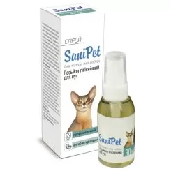 Фото Гігієнічний лосьйон-спрей для вух собак та котів SaniPet 30 мл. - 1