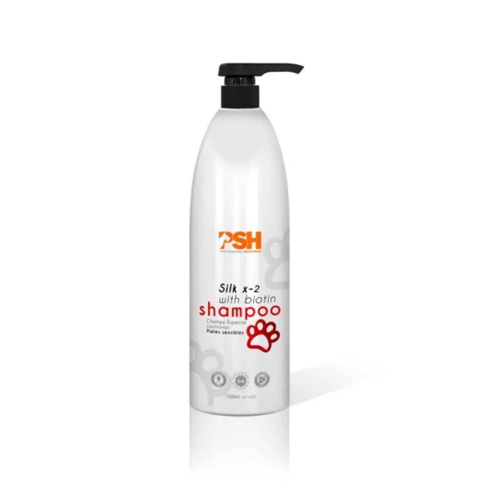 Шампунь для чутливої шкіри собак PSH Silk X-2 with Biotin Shampoo 1000 мл.