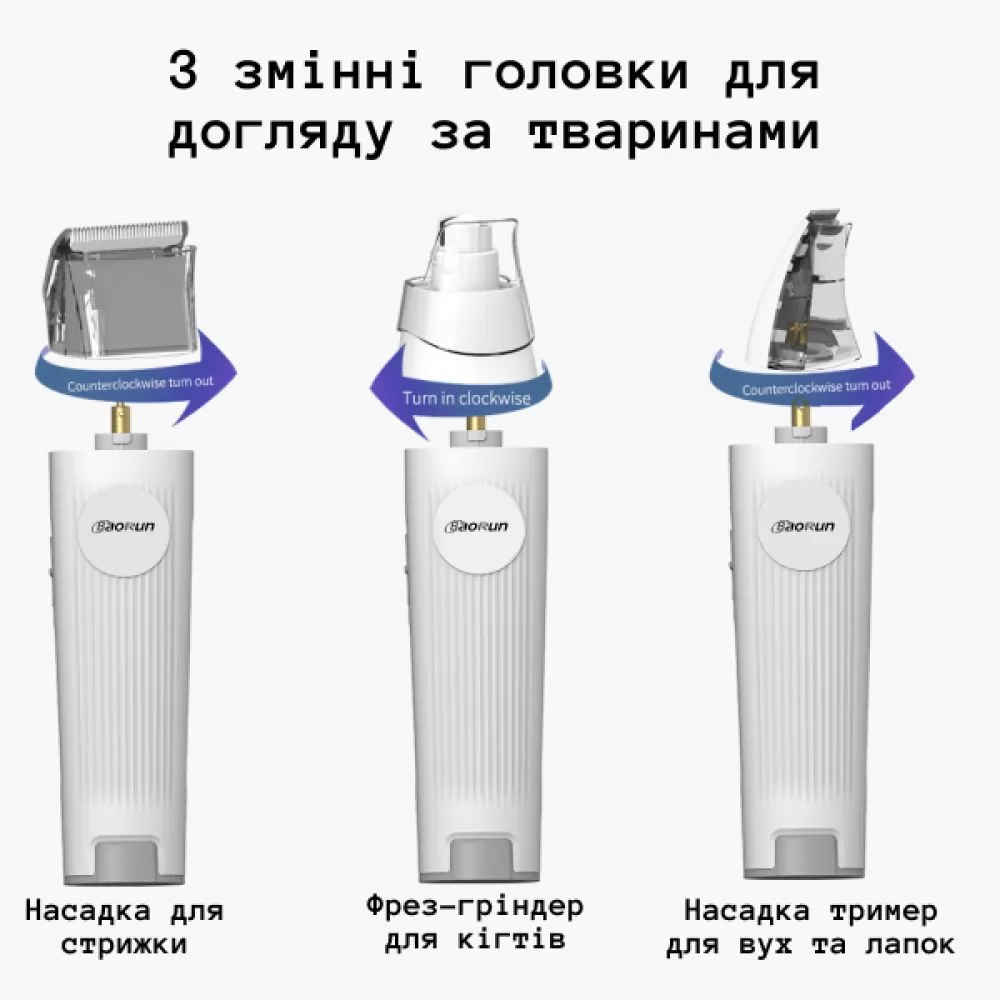 Набор для груминга Baorun Pet Grooming Kit and Vacuum 7 в 1 - 11