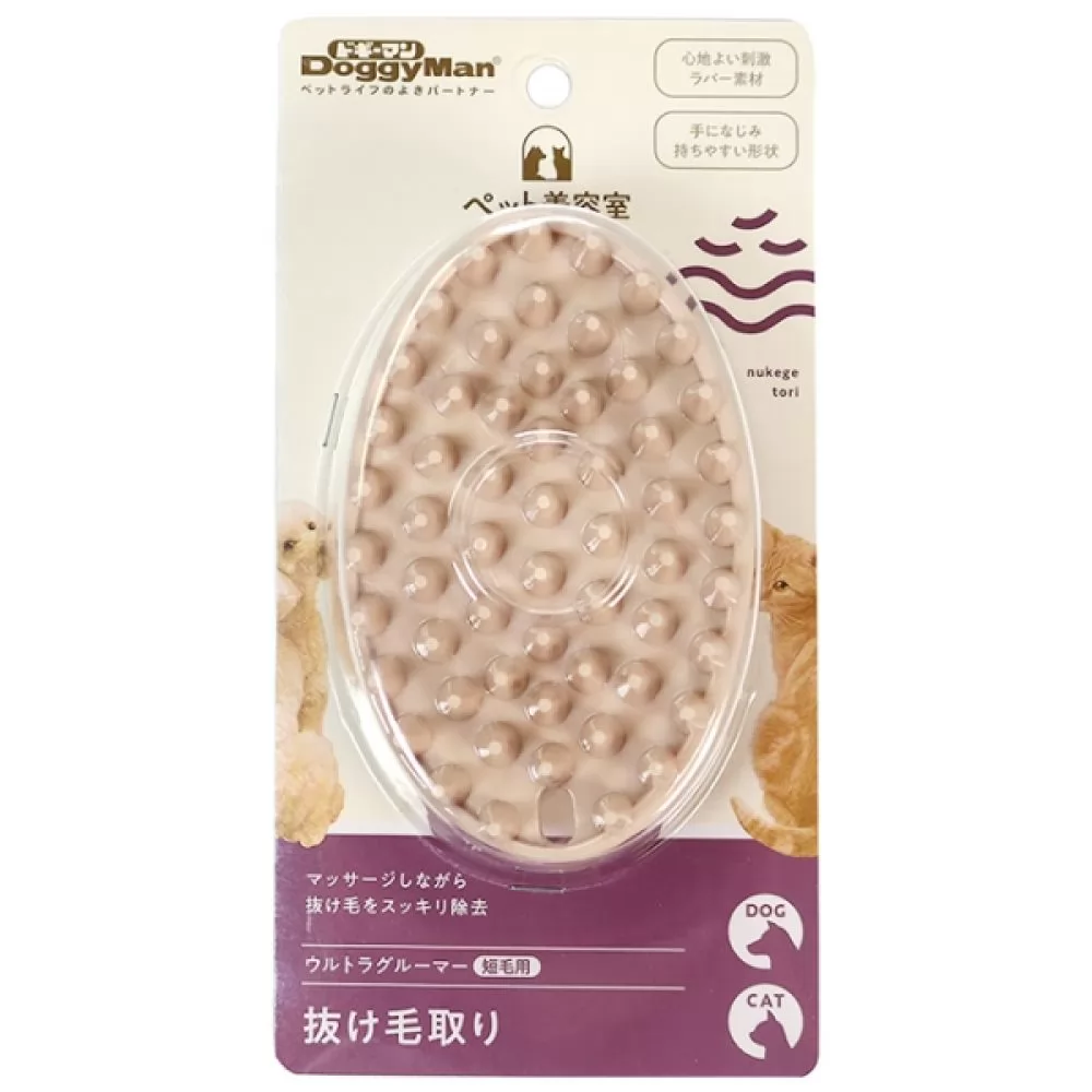 Силіконова щітка для короткої шерсті Doggy Man Rubber Brush 10х6,5 см.