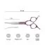 Изогнутые ножницы для стрижки собак Artero Fusion Curvy Shears Pink 6 дюймов - 2