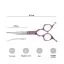 Вигнуті ножиці для стрижки собак Artero Fusion Curvy Shears Pink 7 дюймів - 2