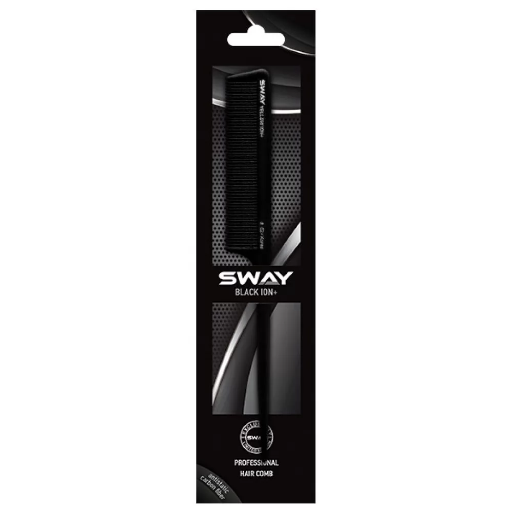 Гребінець з пластиковою спицею Sway Black Ion 102 - 5