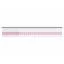 Комбинированный металлический гребень для животных Utsumi Wide Quarter Pink Line 23 см