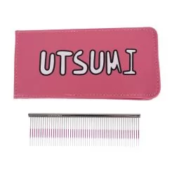 Фото Металлический гребень для животных Utsumi Wide Quarter Pink Line 13,3 см - 2