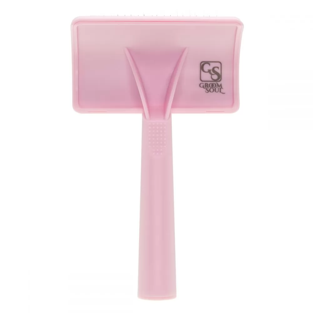 Пуходерка для тварин з м'якими зубцями Groom Soul Pro Series Soft Long Pins Pink - 8