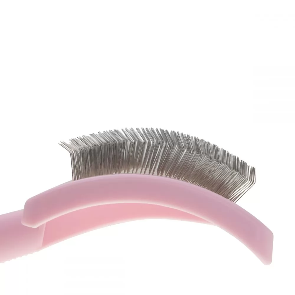 З Велика пуходерка для тварин з м'якими зубцями Groom Soul Pro Series Soft Long Pins Pink купують: - 3