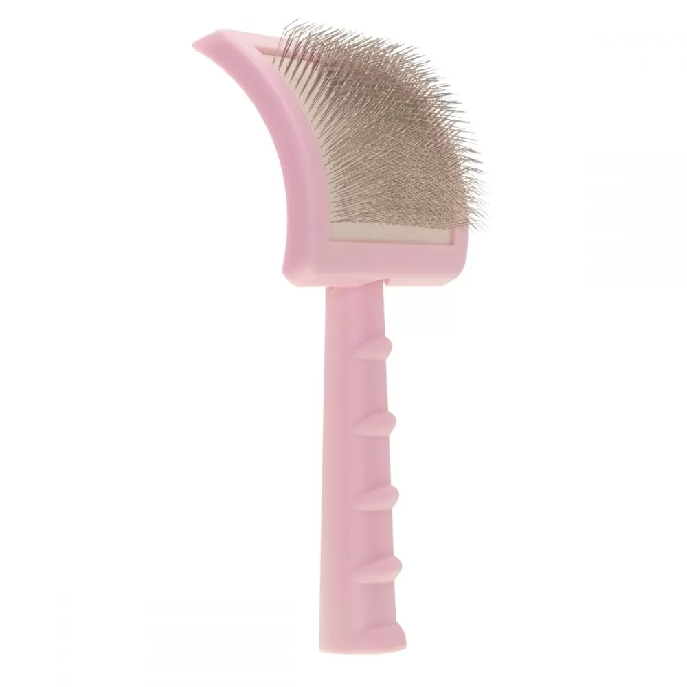 З Велика пуходерка для тварин з м'якими зубцями Groom Soul Pro Series Soft Long Pins Pink купують: - 8