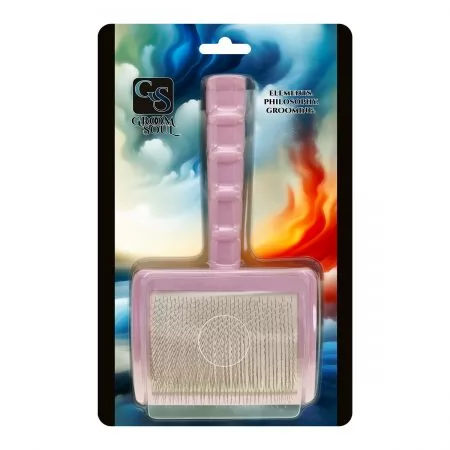 Фото Велика пуходерка для тварин з м'якими зубцями Groom Soul Pro Series Soft Long Pins Pink - 9