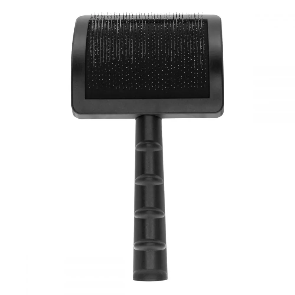 Большая пуходерка для животных с жесткими зубцами Groom Soul Pro Series Hard Pins Black