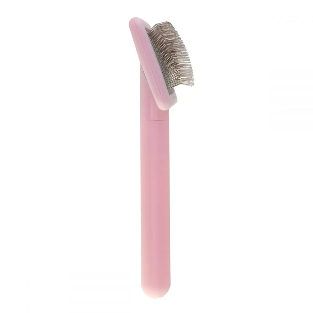 Мала пуходерка для тварин з середніми зубцями Groom Soul Basic Series Soft Pins Pink - 4