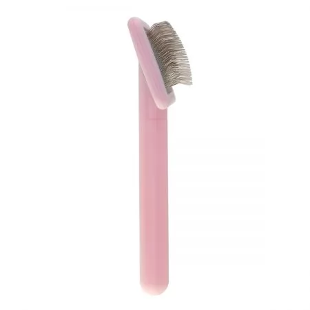 Фото Малая пуходерка для животных со средними зубцами Groom Soul Basic Series Soft Pins Pink - 4