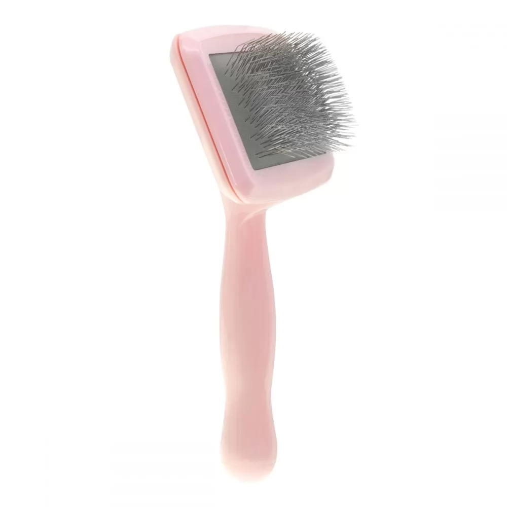 Характеристики Мала пуходерка для тварин з жорсткими зубцями Groom Soul Basic Series Air Cushion Pink - 5