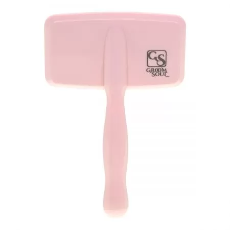 Фото Малая пуходерка для животных с жесткими зубцами Groom Soul Basic Series Air Cushion Pink - 8