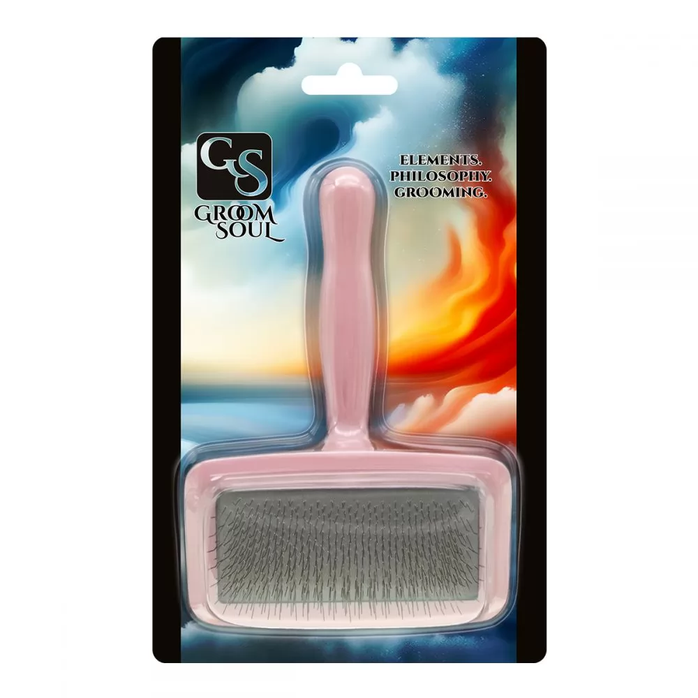 С Малая пуходерка для животных с жесткими зубцами Groom Soul Basic Series Air Cushion Pink покупают: - 9