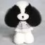 Шерсть манекена голови для Mr Jiang Teddy Head Model Black And White - 1