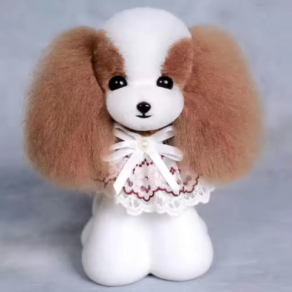 Шерсть манекена головы для Mr Jiang Teddy Head Model Brown And White