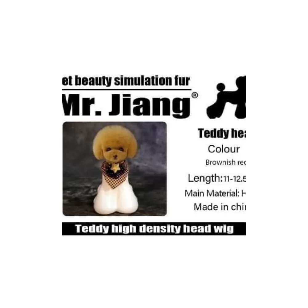 Шерсть манекена голови для Mr Jiang Teddy Head Model Brownish Red