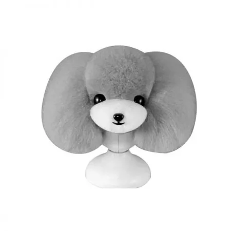 Фото Шерсть манекена головы для Mr Jiang Teddy Head Model Grey and White Mouth - 1