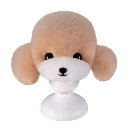 Фото Шерсть манекена голови для Mr Jiang Teddy Head Model Champagne And White Mouth - 1