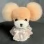 Шерсть манекена головы для Mr Jiang Teddy Head Model Prick Eared Style Champagne And White - 1