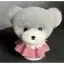 Шерсть манекена голови для Mr Jiang Teddy Head Model Prick Eared Style Grey And White Mouth - 1