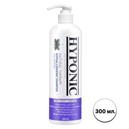 Фото Шампунь для собак Hyponic Natural Therapy Hypoallergenic Shampoo For Dogs Volumizing 300 мл. - 1