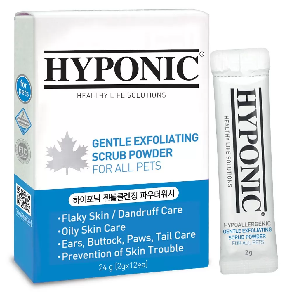 Отшелушивающий скраб для животных Hyponic Gentle Exfoliating Scrub Powder 12 шт по 2 г.